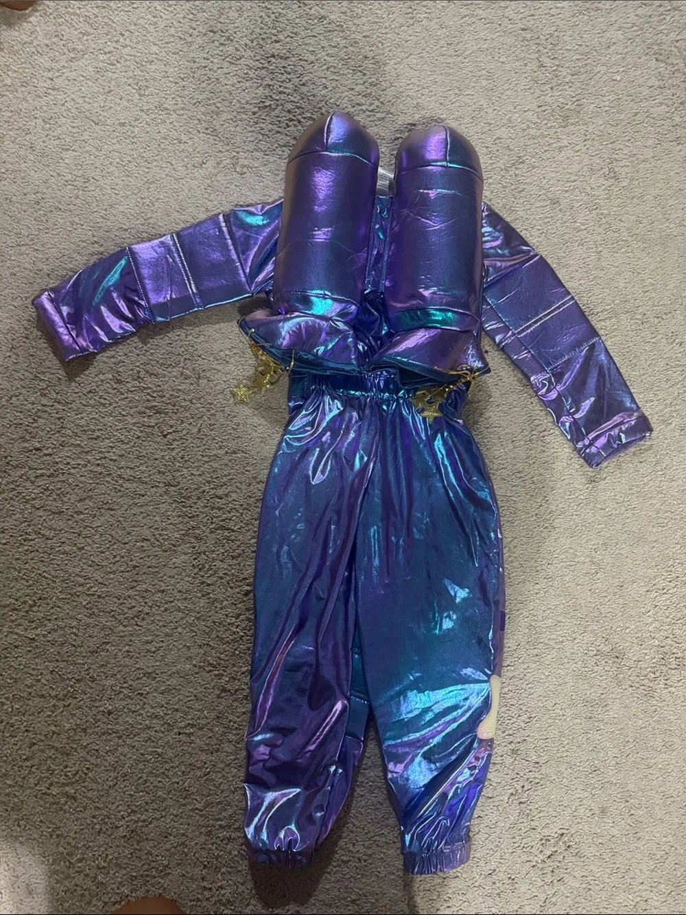 Pottery Barn Kids-Iridescent Purple Space Explorer Costume with Star Details!